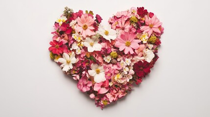 Beautiful Pink and White Flower Heart Shape Floral Arrangement Romantic Love Valentines Day Design Pretty Blossom Wedding Decoration Spring Summer Botanical red