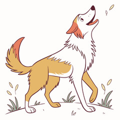 fox cartoon isolated on white