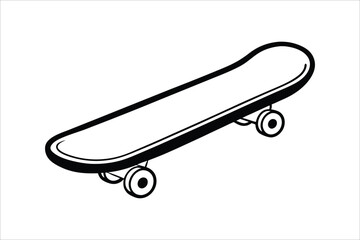 WeSkateboard icon silhouette vector, skateboard sport illustration, isolated design   © SilhouetteForge