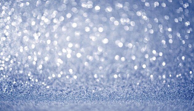 shimmering silver and blue bokeh background with sparkling light reflections, perfect for elegant festive or winter designs