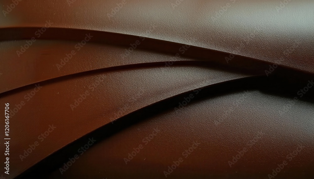 Aufkleber textured brown leather surface with abstract wave patterns and embossed lines, ideal for background, designs, or artistic projects
