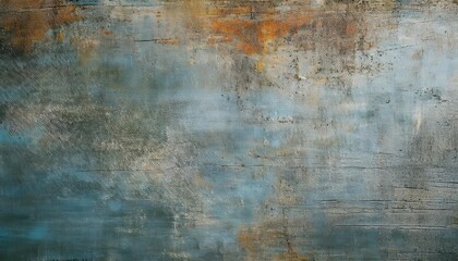 Obraz premium textured abstract art with blue and orange tones on a weathered canvas, ideal for wall decor, background design, or artistic inspiration