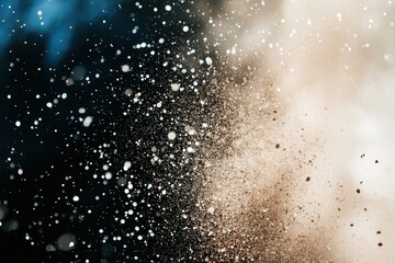 Obraz premium Vibrant colors blend in chaotic dust storm capturing the essence of ancient Pangaea's fragmented beauty and evocative history in a transient moment