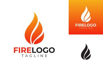vector fire logo premium template