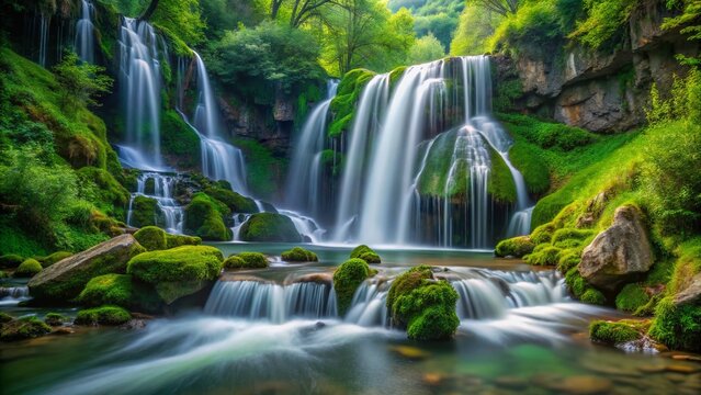 Majestic Belabarze Waterfall, Roncal Valley, Navarra, Spain - Long Exposure Photography