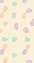 Subtle Repeating Pattern of Hand-Painted Watercolor Blobs in Pastel Hues