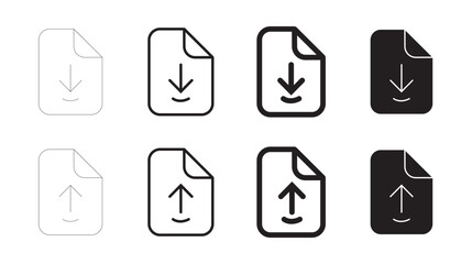 Download flat vector icon. Install and download symbol vector. Upload button flat style symbol. Web, ui ux. Illustration