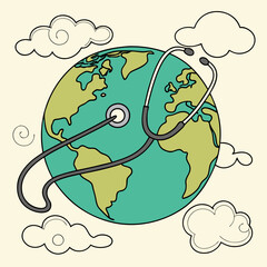 World Health Day Vector Illustration