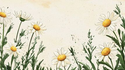 Obraz premium Floral Chamomile Design for Wedding Invitations and Elegant Templates