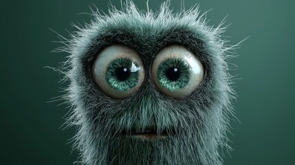 Furry character with wide eyes