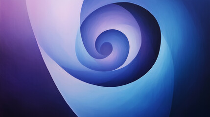 Abstract Spiral of Color: A mesmerizing abstract composition featuring a vibrant blue and purple spiral, a swirling vortex of color that draws the viewer's eye inwards.