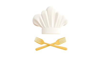 Chef icon isolated on transparent PNG.