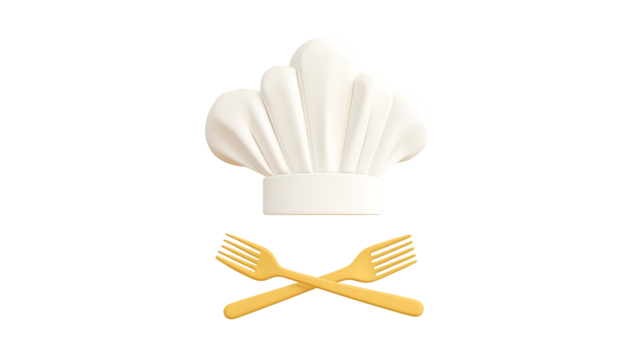 Chef icon isolated on transparent PNG.
