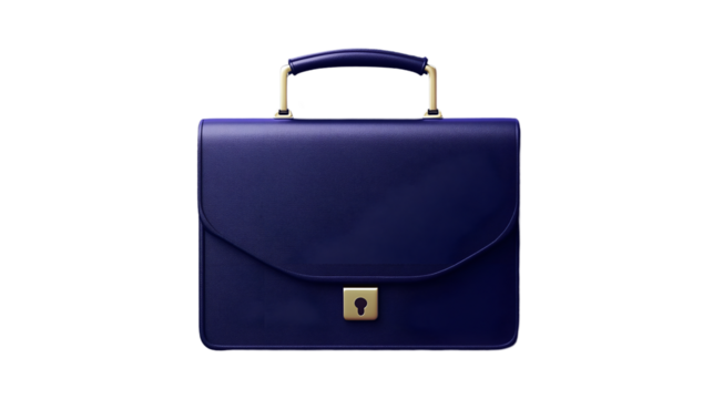 Briefcase icon isolated on transparent PNG. - Powered by Adobe