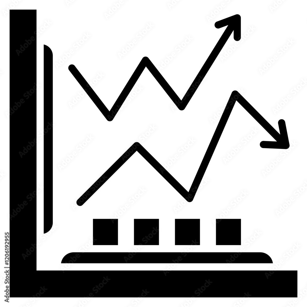 Poster Line Graph Icon