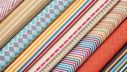 Collection of Modern Striped Seamless Geometric Patterns