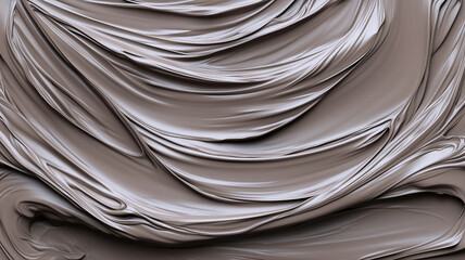 Smooth flowing chocolate texture close-up