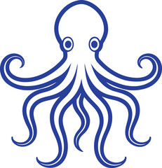 Octopus line art octopus logo. Isolated octopus