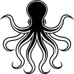Octopus line art octopus logo. Isolated octopus