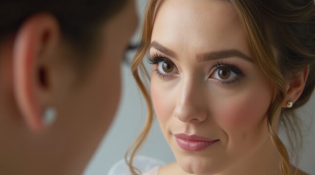 Engaging hair and makeup demos showcasing professional artists applying elegant bridal looks