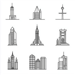 Obraz premium set of buildings