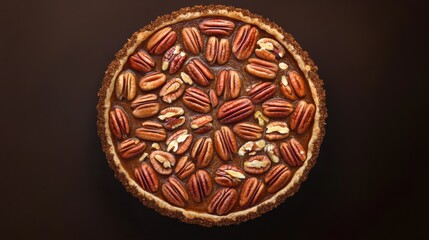 A gluten-free dessert with nuts, featuring a pecan pie with almond flour crust, showcasing the indulgence of gluten-free desserts