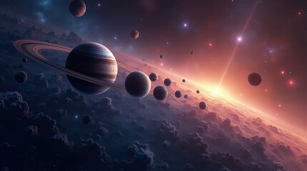 Cosmos with many small planets.