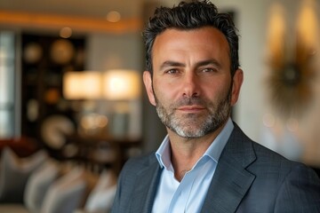 Obraz premium Unleashing Success: A Real Estate Entrepreneur Thriving in their Element
