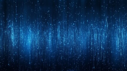 A mesmerizing scene of blue streaks resembling digital rain, evoking a sense of digital transformation and futuristic vibes, beautifully depicted in this artwork.