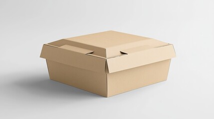 Mockup of blank cardboard box for flexible package branding design projects