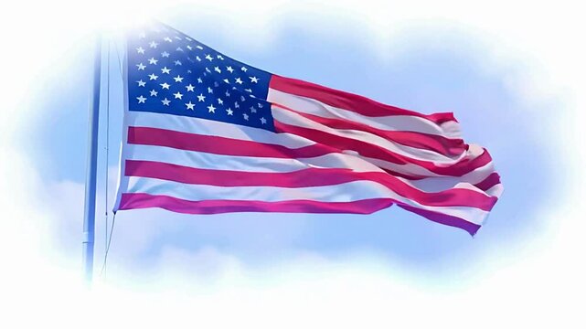 usa map united states map us map waving flag