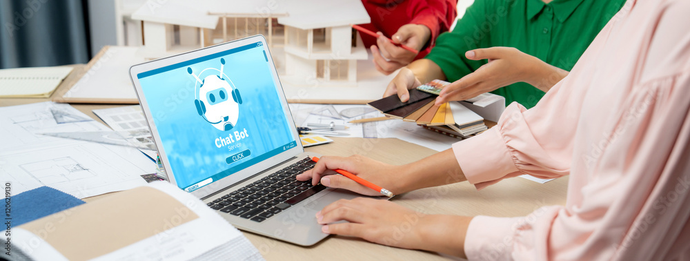 Poster chatbot software application for brisk online business that automatically reply to customer question