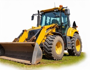 Fototapeta premium bulldozer isolated on white background