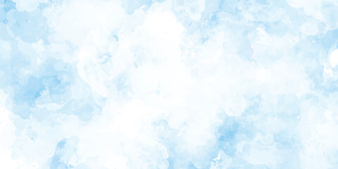 white cloud on blue sky watercolour painting blue sky overcast above the cloud in vector view beautiful cloudscape for background
