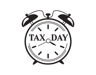 black and white drawing of an old-fashioned alarm clock with 