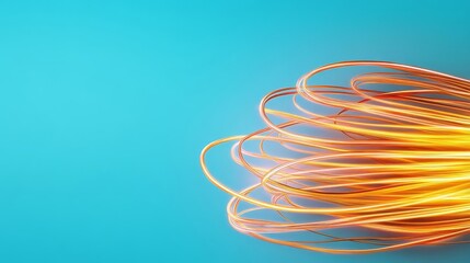 Abstract light trails showing energy conduction in futuristic wire setups