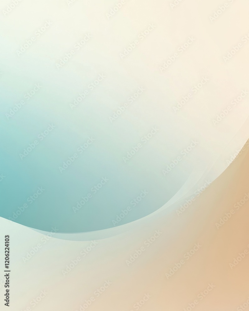 Wall mural a serene abstract gradient background with soft beige and pastel blues.featuring smooth color shifts