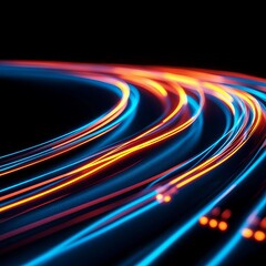 Dynamic glowing trails showing energy conduction in innovative designs