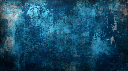 Fototapeta premium Vintage textured blue artistic background.