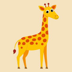 Naklejka premium giraffe cartoon isolated on white