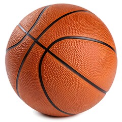 Basketball, orange sphere, textured surface, black lines, sports equipment, indoor game, round object, leather texture, athletic ball
