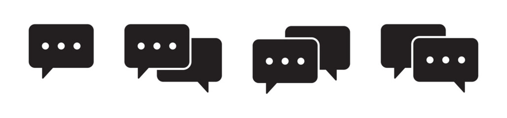 Chat icon. Talk speech bubble icon. Dialogue balloon icon. Comment sign.