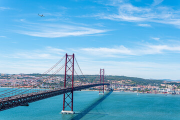 golden gate bridge with plane