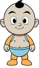 Obraz premium Cartoon baby-man