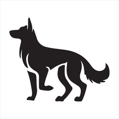Dog Silhouette Image a black silhouette of a dog in a standing