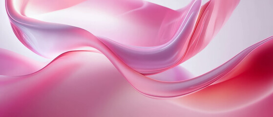 Fluid forms create smooth gradients in an abstract composition with soft colors