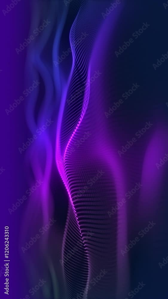 Poster vibrant abstract wave patterns display dynamic lighting effects that powerfully highlight fluid moti