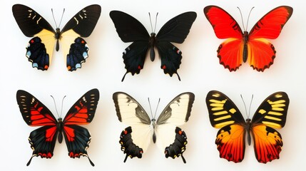 Colorful abstract illustration of a butterfly and moth among vibrant spring flowers in a blooming garden, featuring delicate wings, elegant patterns, and bright, artistic design for nature-inspired d&eacute;