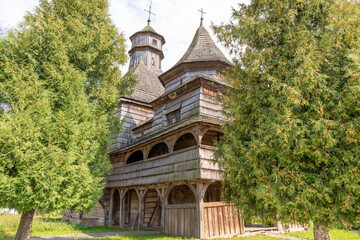 Ukrainian old Wooden Church of the Exaltation of the Holy Cross, Drogobych Ukraine religious...