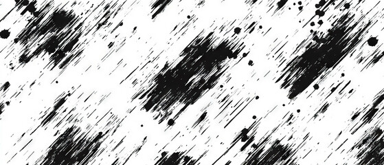 Seamless pattern of bold black ink hatching with tonal variations on a white background